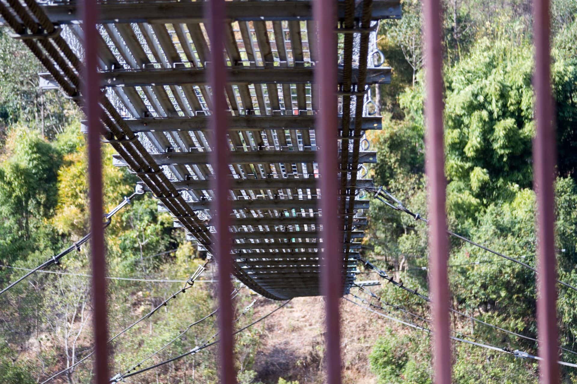 The bungee bridge over the Modi river gorge near Kushma
