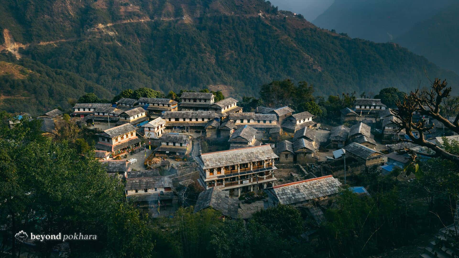 The Gurung village of Ghandruk beneath Annapurna South