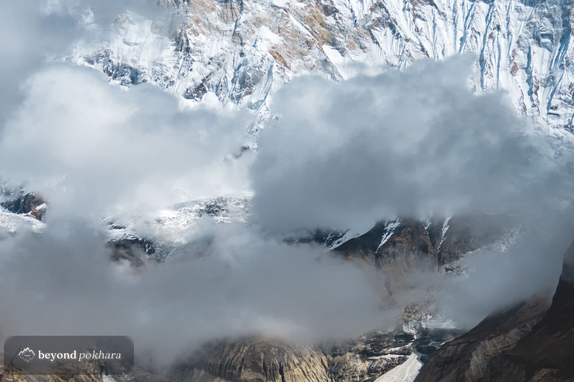 The Annapurna Base Camp trek itinerary ends in the Sanctuary below Annapurna I and Machapuchare