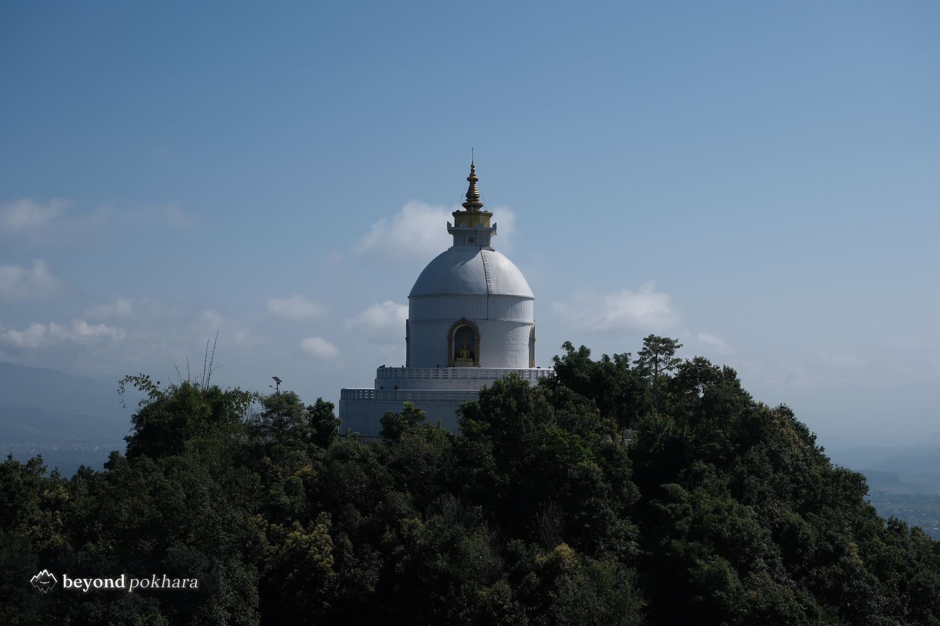 The World Peace Pagoda above Phewa Lake