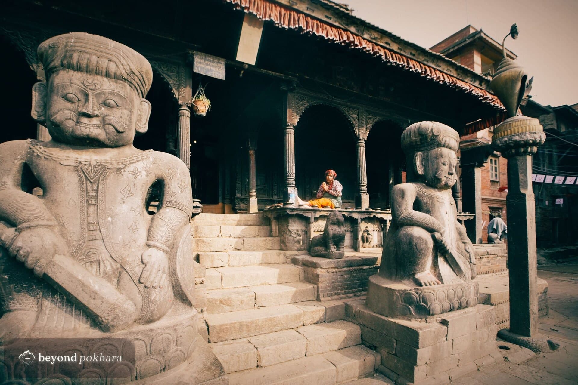 The old bazaar and temple square of Tansen, Palpa